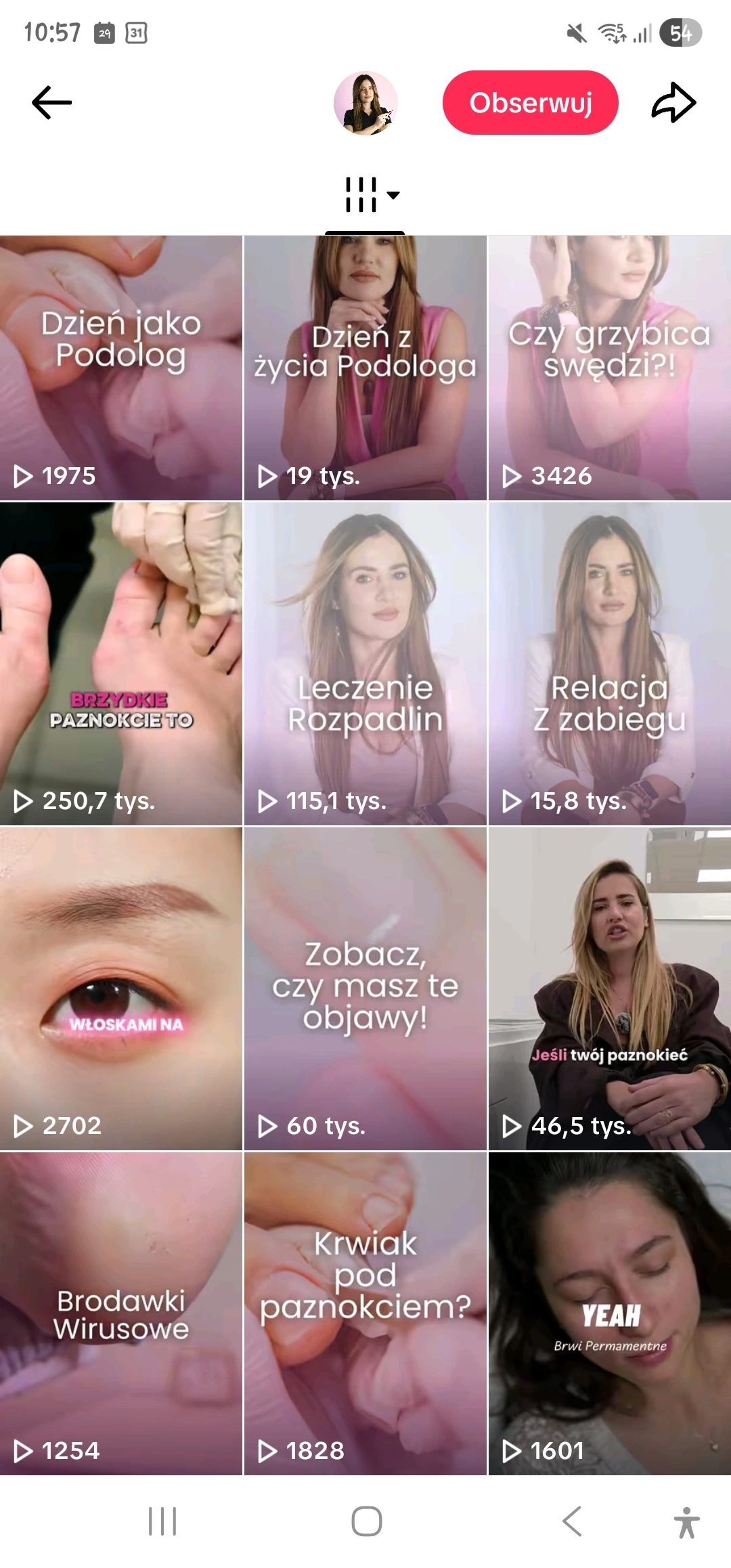 Wyniki TikTok - social media organiczne